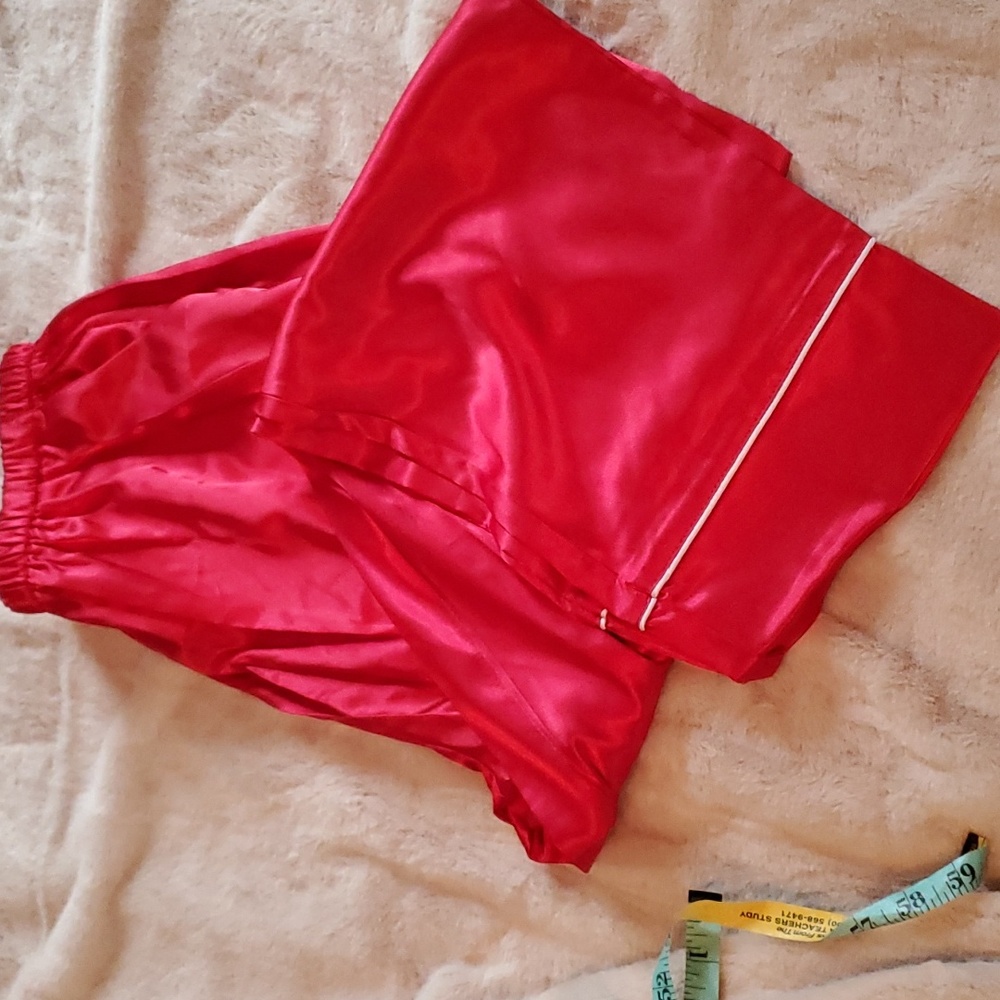 Women’s Red Piped Pajama Top - Comfortable Sleepwear - Picture 5 of 8